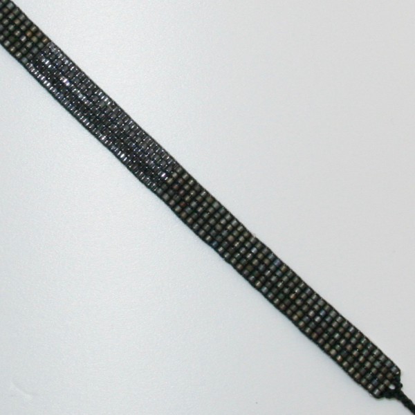 Perlen-Armband aus Miyuki Perlen von Attacce in black/black