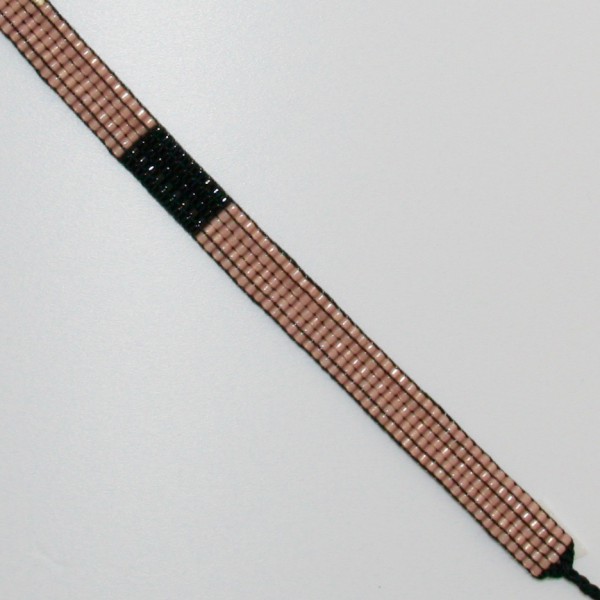 Perlen-Armband aus Miyuki Perlen von Attacce in rose/black