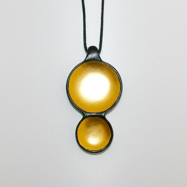 Keramik-Halskette 'Bubble' vergoldet von Wilhelm Ceramics